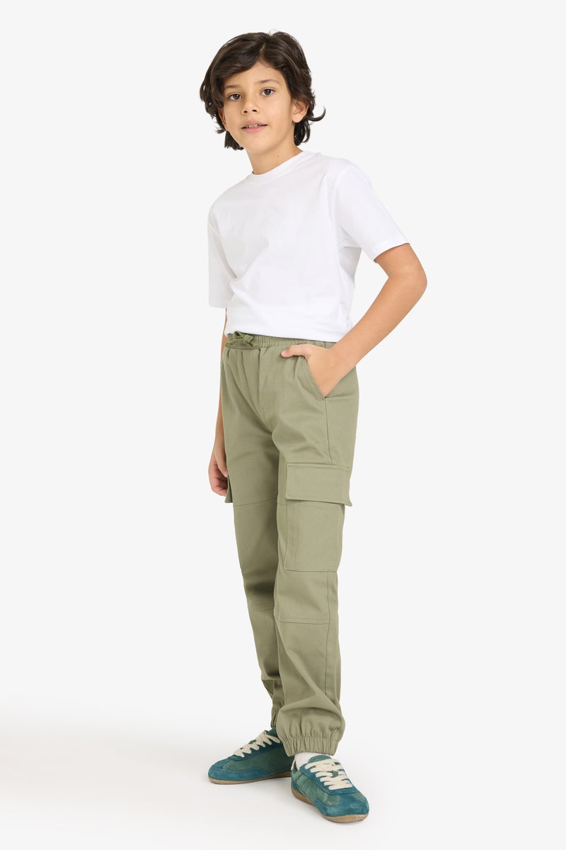 ديفاكتو بنطلون اولادي كارجو جوجر جبردين بجيب كارجو - Image 1